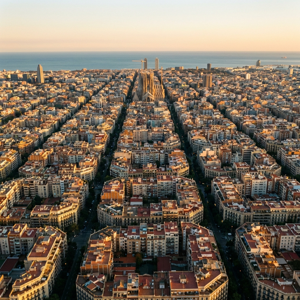Vista panorámica de Barcelona